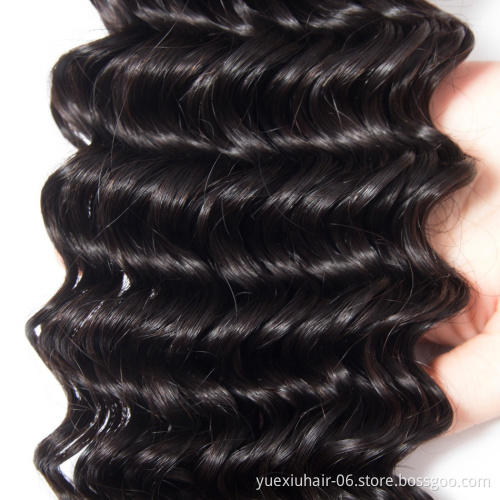 10A Unprocessed Raw Virgin Remy Human Hair Extension Braiding Hair Bboss Deep Wave Curly Human Hair Bundles with Closure